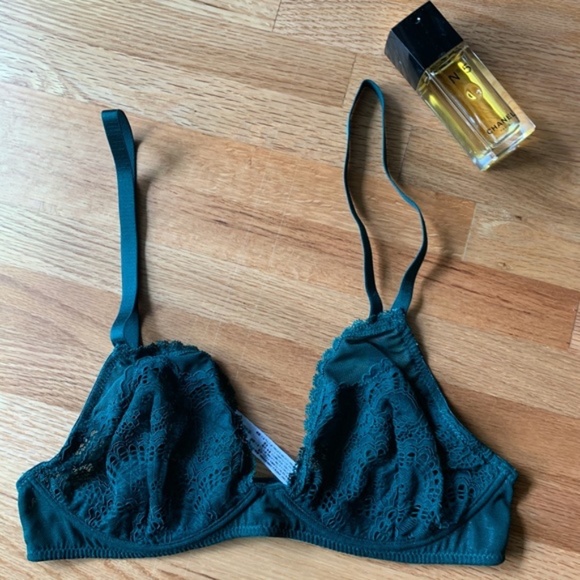 Free People Underwire Triangle Bra Emerald 32D - Picture 3 of 5